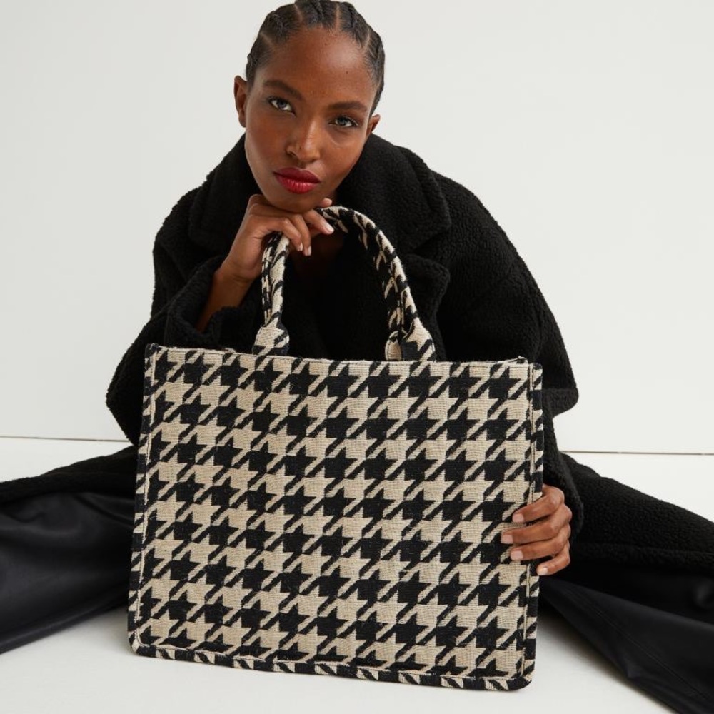 Jute Blend Tote Handbag
